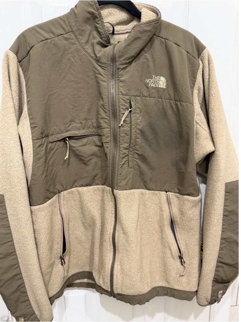 The North Face Men’s Two-Tone Fleece Jacket — Olive & Tan